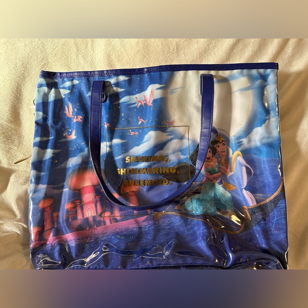 Oh My Disney Store Aladdin beach tote pool bag 17”x14”